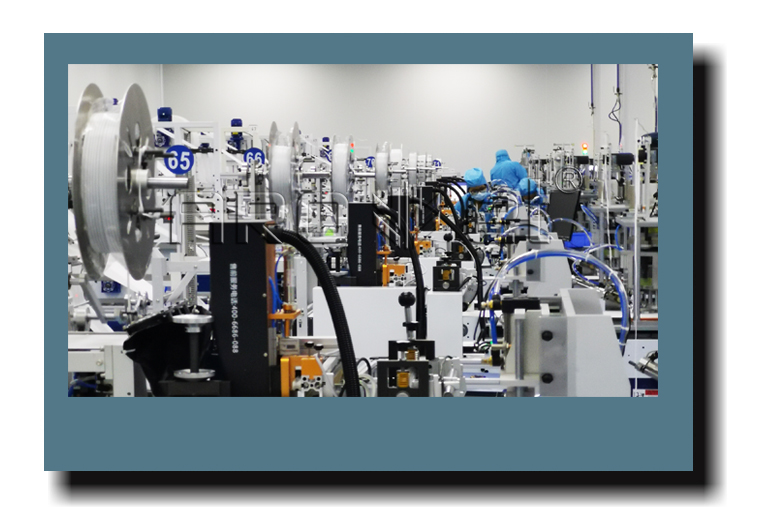 欧博abg官网UV喷码机与一次性口罩机组合生产线